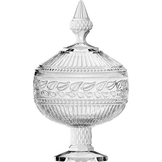 Bomboniere 20cm Por 12cm Republic Com Pé Em Cristal Ecológico L'Hermitage